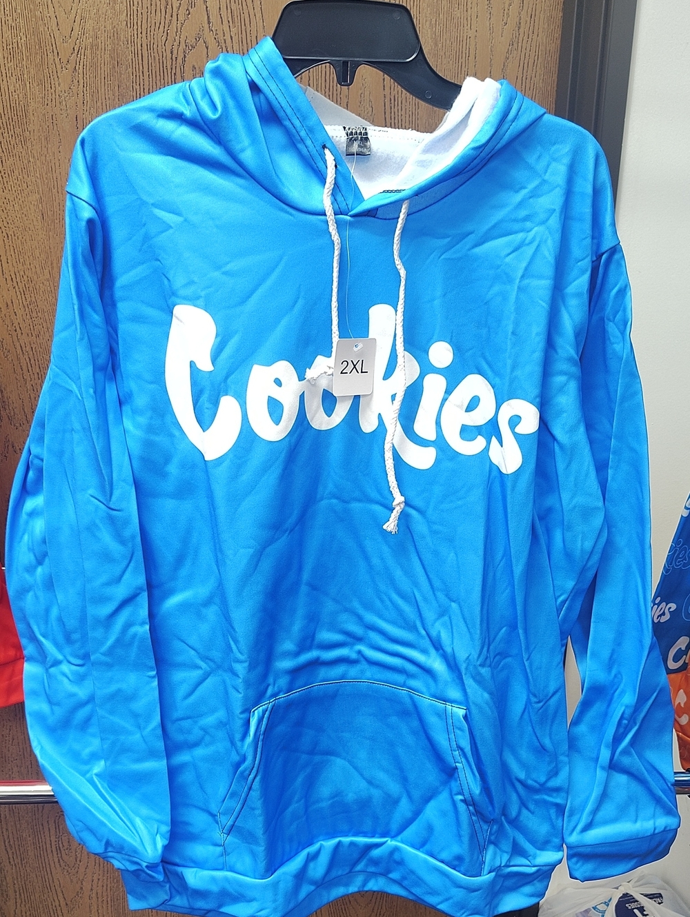 Men's Blue Hoodie Sweatshirt 'cookies' Brand